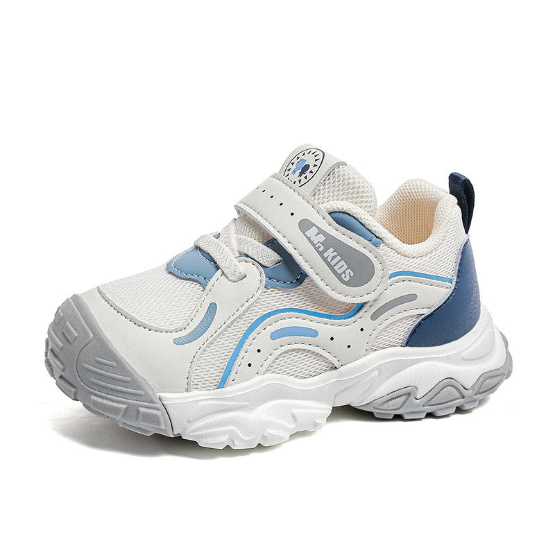 Children's Sports Shoes, Breathable Mesh Fabric, Anti-slip, Lightweight, Shock-absorbing, and Toddler Shoes